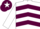 Silk - White, maroon chevrons, white sleeves, maroon cap, white star