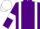 Silk - Purple body, white braces, purple arms, white armlets, white cap