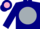 Silk - Navy blue,  pink 'ws' on silver ball