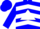 Silk - Blue, blue and white 'vh' on white triangle, white chevrons on blue sleeves, blue cap