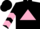 Silk - Black, pink triangle, pink chevrons on sleeves, black cap