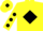 Silk - Yellow, black diamond, yellow sleeves, black spots, yellow cap, black diamond
