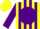 Silk - Yellow, Purple Ball, Purple Stripes On Sleeves, Yellow Cap