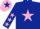 Silk - Dark Blue, Pink star, Dark Blue sleeves, Pink stars, Pink cap, Dark Blue star