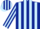 Silk - Dark blue and light blue stripes