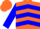 Silk - Orange, blue chevrons & sleeves, orange cap