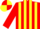 Silk - red, yellow stripes, red sleeves, quartered cap