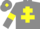 Silk - Grey body, yellow cross of lorraine, grey arms, yellow armlets, grey cap, yellow diamond