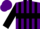 Silk - Purple, black hoop, black stripes on sleeves, purple cap
