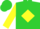 Silk - Lime green, yellow baseball diamond, yellow sleeves, lime green cap