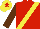Silk - Red, Yellow sash, Brown sleeves, Yellow cap, Red star