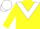 Silk - Yellow, white triangular panel, white cap