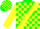 Silk - Green, yellow sash &amp; blocks on slvs