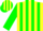 Silk - Yellow, green stripes, yellow and green half slvs