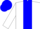 Silk - White, blue framed s, blue framed f on blue stripe, blue cap