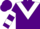 Silk - Purple, white triangular panel, white bars on sleeves, purple cap