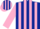 Silk - Dark blue and pink stripes, pink sleeves