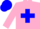Silk - Pink body, blue cross belts, pink arms, blue cap