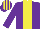 Silk - Purple, Yellow stripe, striped cap