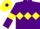Silk - Purple body, yellow triple diamond, purple arms, yellow armlets, yellow cap, purple diamond