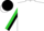 Silk - White, black superman emblem, black sleeves with lime green stripe