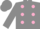 Silk - Grey, pink dots, grey sleeves, grey cap