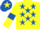 Silk - Yellow, Royal Blue stars and armlets, Royal Blue cap, Yellow star