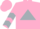 Silk - Pink, silver 'tb' on triangle, silver chevrons on sleeves