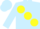 Silk - Light blue, large yellow spots, light blue cap