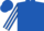 Silk - Royal blue, white tornado emblem on back, white stripe on sleeves