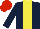 Silk - Dark blue, yellow stripe, red cap