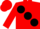 Silk - Red, large black spots