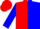 Silk - Red and blue halves, red and blue 'cf', red and blue slvs