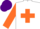 Silk - White body, orange cross belts, orange arms, purple cap