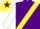 Silk - Purple, Yellow sash, White sleeves, Yellow cap, Purple star