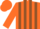 Silk - Orange, brown 'j', brown stripes on sleeve, orange cap