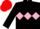 Silk - Black, Pink triple diamond, red cap