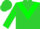 Silk - Lime, kelly green triangular panel, kelly green stripe on sleeves, lime cap