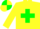 Silk - Yellow body, green cross belts, yellow arms, yellow cap, green quartered