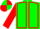 Silk - Green body, red seams, red arms, red cap, green quartered