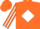 Silk - Orange, orange 'vb' on white diamond on back, white diamond stripe on sleeves
