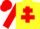 Silk - YELLOW, red cross of lorraine, sleeves & cap