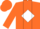 Silk - Orange, white diamond panel, orange cap