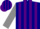Silk - Navy blue & purple stripes, gray sleeves