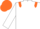 Silk - White body, orange shoulders, white arms, orange cap