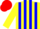 Silk - Yellow body, blue striped, yellow arms, red cap