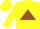 Silk - Yellow, brown triangle, brown armlets on yellow sleeves, yellow cap