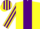 Silk - Yellow, purple stripe, striped sleeves and cap