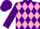 Silk - Purple and pink diamonds, pink diamond stripe on purple sleeves
