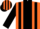 Silk - Orange, black stripe, black stripes on slvs